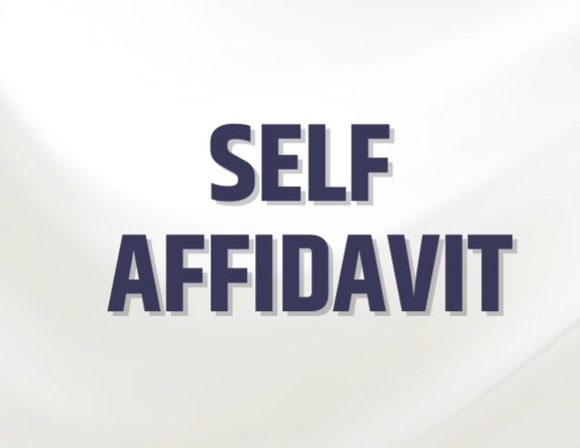Self AFFIDAVIT of School